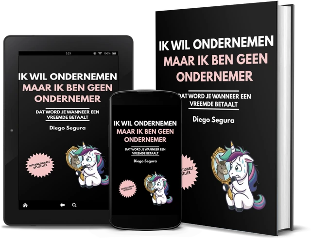 Ik wil ondernemen, maar ik ben geen ondernemer: Dat word je wanneer een vreemde betaalt (Dutch edition), as a book, on Kindle and on a phone
