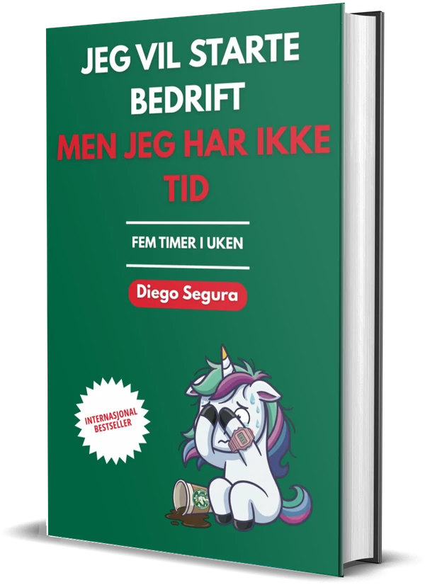 Omslaget til Jeg vil starte bedrift, men jeg har ikke tid: Fem timer i uken av Diego Segura