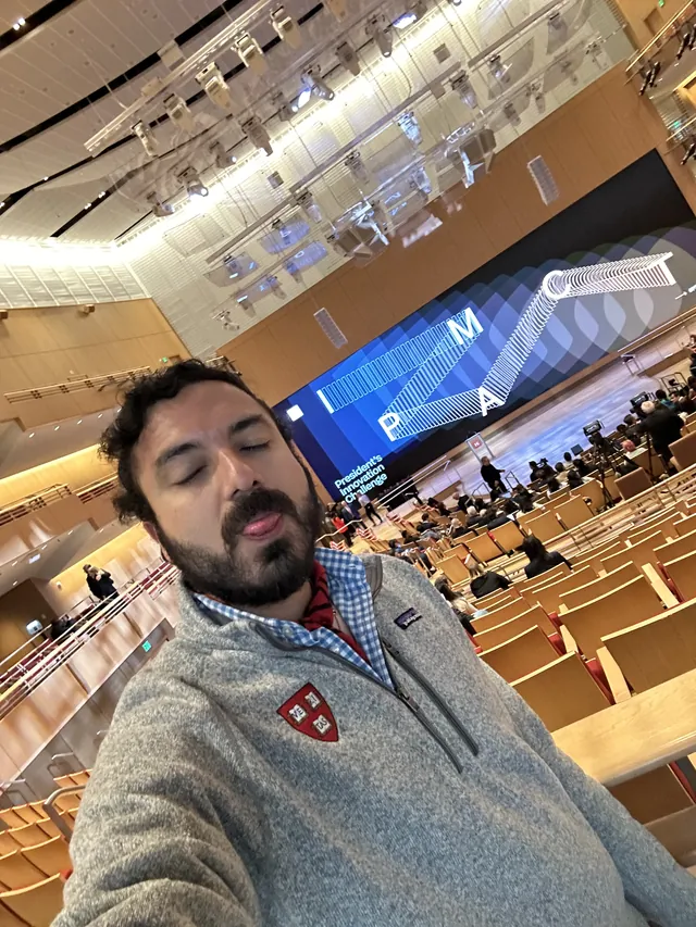 Diego Segura. At Harvard Business School for the President's Innovation Challenge.