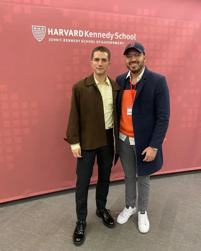 Diego Segura. At the Harvard Kennedy School, discussing education in Mexico.