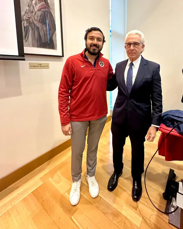 Diego Segura. At Ernesto Zedillo's conference at Harvard.