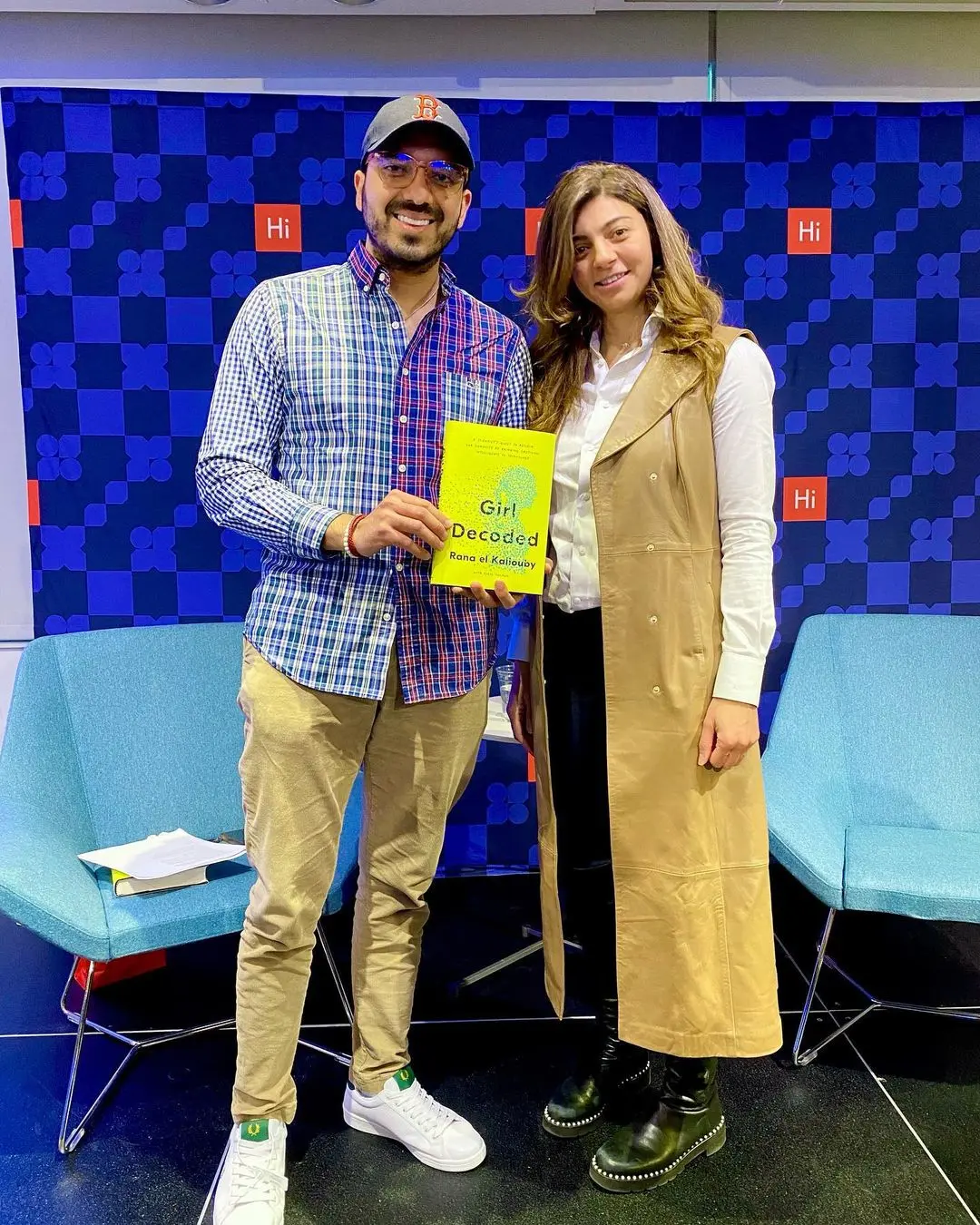 Diego Segura with Rana el Kaliouby at Harvard Innovation Labs.